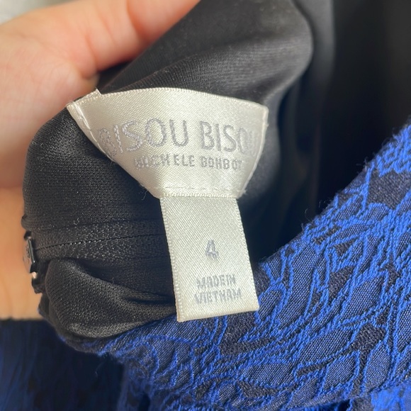 Bisou Bisou Blue and Black Dress - Picture 8 of 9